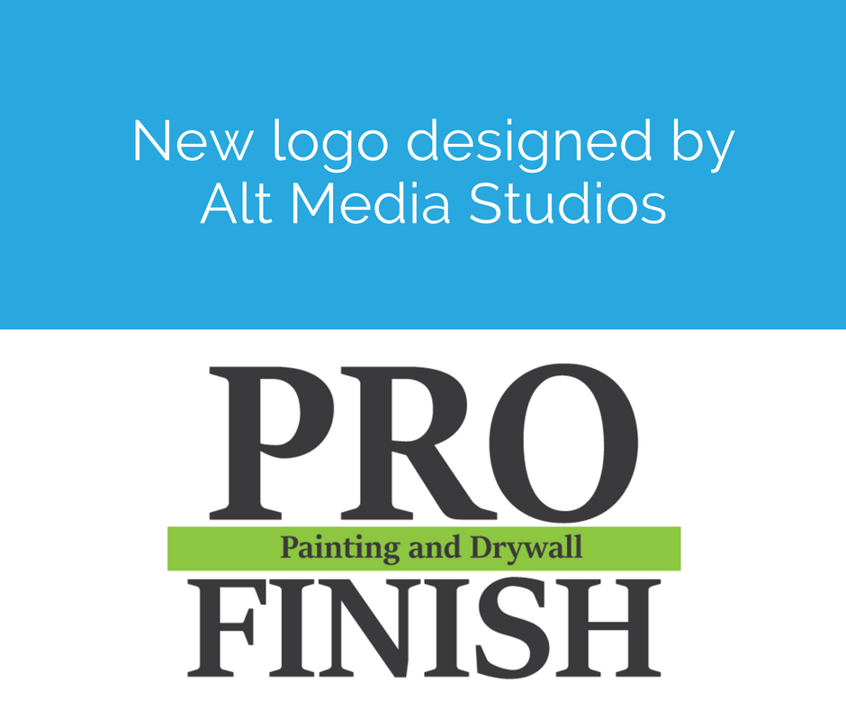 New Pro Finish logo designed by the graphic design team at Alt Media Studios